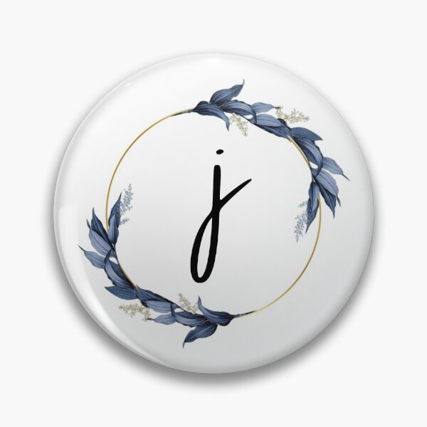 Item preview, Monogram with blue leaves letter J designed and sold by JustSeasons.