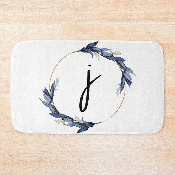 Item preview, Monogram with blue leaves letter J designed and sold by JustSeasons.