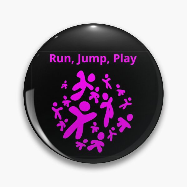 Item preview, Run, Jump, Play Magenta with text designed and sold by Art in My Loft.
