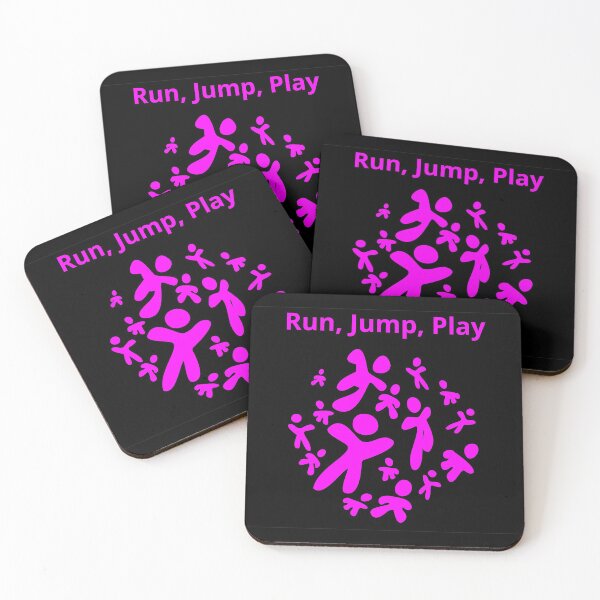 Item preview, Run, Jump, Play Magenta with text designed and sold by Art in My Loft.