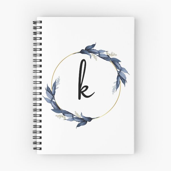 Item preview, Monogram with blue leaves letter K designed and sold by JustSeasons.