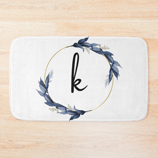 Item preview, Monogram with blue leaves letter K designed and sold by JustSeasons.