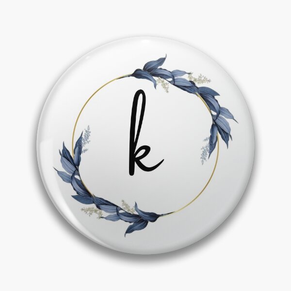 Item preview, Monogram with blue leaves letter K designed and sold by JustSeasons.