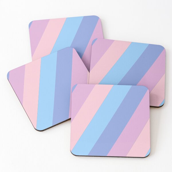 Item preview, Vintage Light Blue, Pink, and Purple Diagonal Stripes Pattern designed and sold by LittleFlairTee.