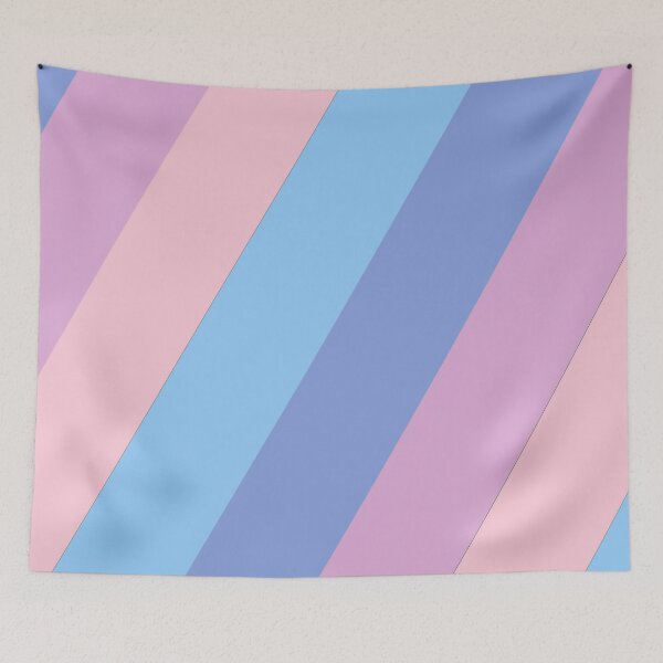 Item preview, Vintage Light Blue, Pink, and Purple Diagonal Stripes Pattern designed and sold by LittleFlairTee.