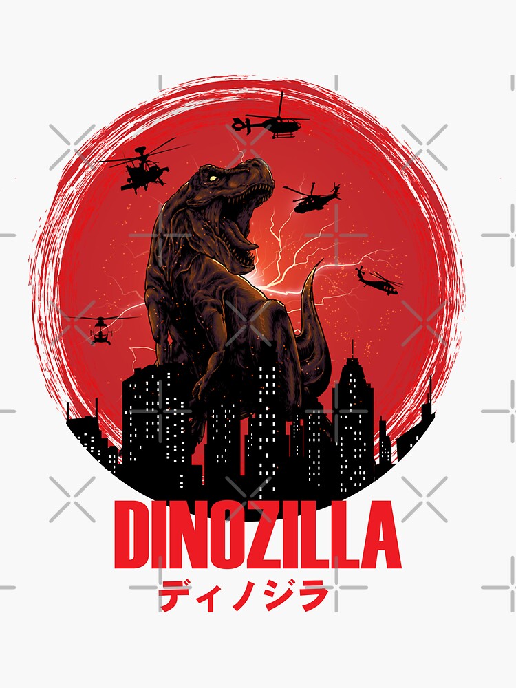 Godzilla Sticker for Sale by StevenHignell