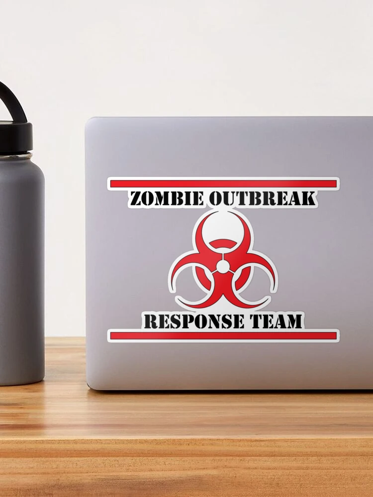 Zombie Outbreak Response Team - RED" Sticker for Sale by theaveragejoe |  Redbubble