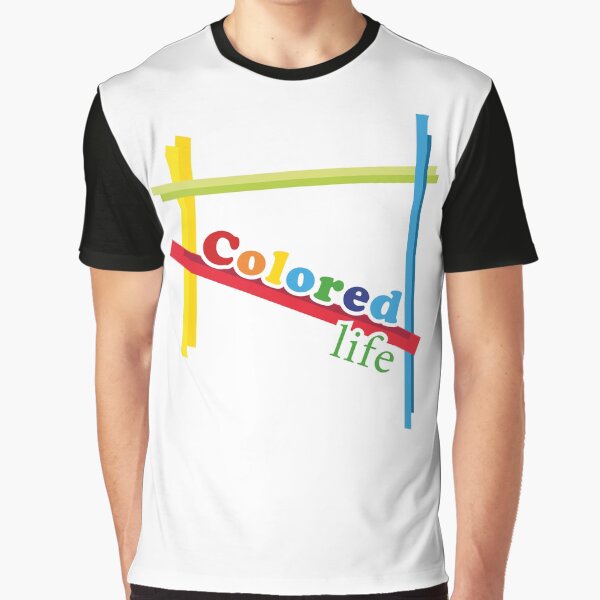 Colored life square Graphic T-Shirt