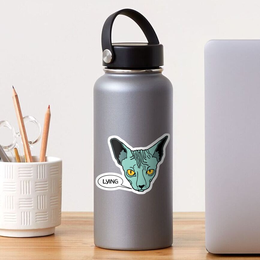 Lying Cat Sticker
