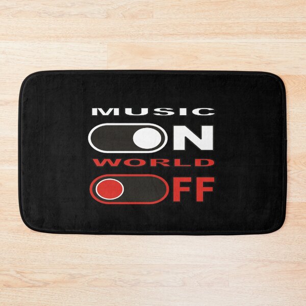 Item preview,  MUSIC, ON, WORLD, OFF, GOOD, MUSIC ON, WORLD OFF, GOOD FOR HAPPINESS, JOY, SMILE, DESIGN, EXCELLENT, RECOMMEND IT FOR YOU, MADE FOR YOU. designed and sold by ahmadsh999.