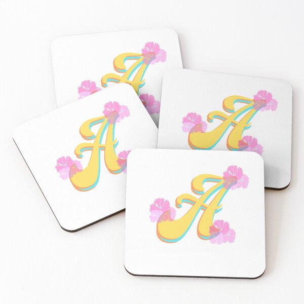 Artikelvorschau, Buchstabe A mit Blumenornament entworfen und verkauft von Infinite Feeling Shop.