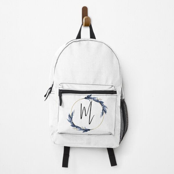 Item preview, Monogram with blue leaves letter M designed and sold by JustSeasons.