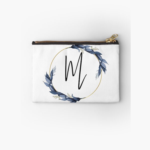 Item preview, Monogram with blue leaves letter M designed and sold by JustSeasons.