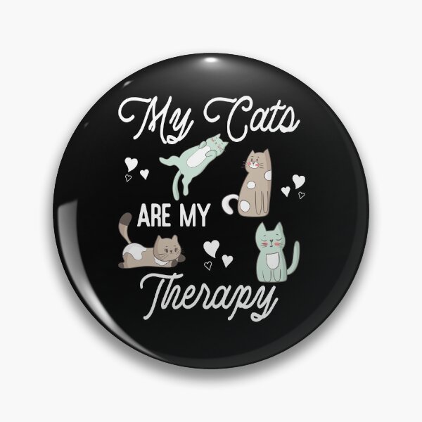 Item preview, Funny Cat Kitty Pet Paws Heart My Cats Are My Therapy designed and sold by ChromanautMerch.