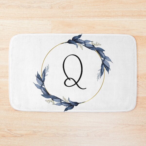 Item preview, Monogram with blue leaves letter Q designed and sold by JustSeasons.