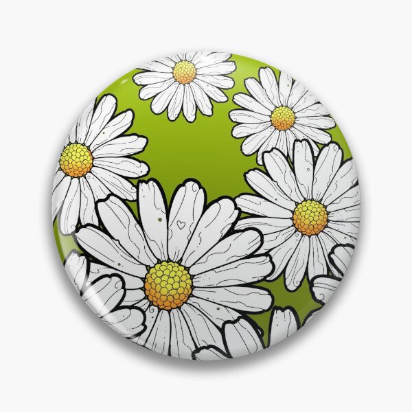 Item preview,  daisies pattern on green grass designed and sold by weilertsen.