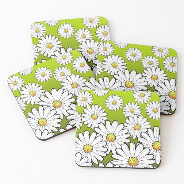 Item preview,  daisies pattern on green grass designed and sold by weilertsen.