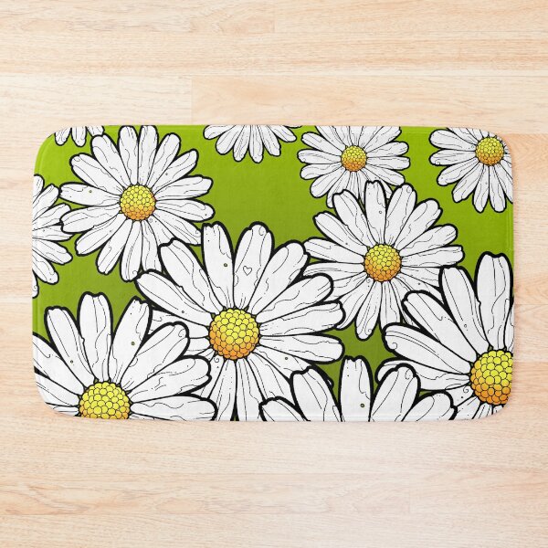 Item preview,  daisies pattern on green grass designed and sold by weilertsen.