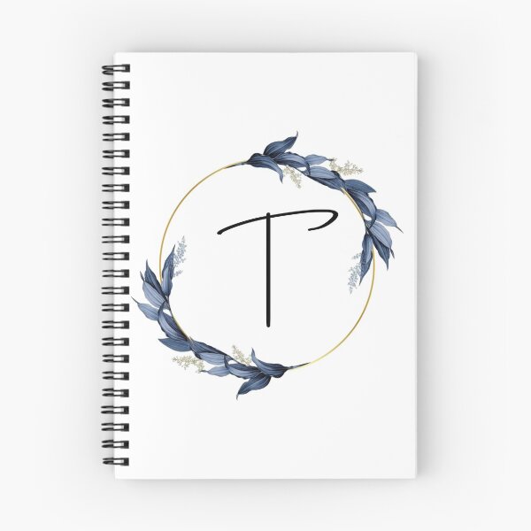 Item preview, Monogram with blue leaves letter T designed and sold by JustSeasons.