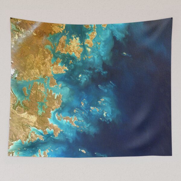 Item preview, Colorful blue ocean print designed and sold by Yulia Sh.