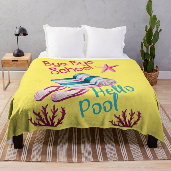 Item preview, Bye Bye School Hello Pool Water Color Design designed and sold by Amirebdesign.