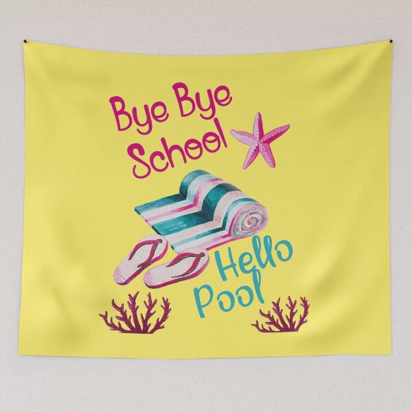 Item preview, Bye Bye School Hello Pool Water Color Design  designed and sold by Amirebdesign.