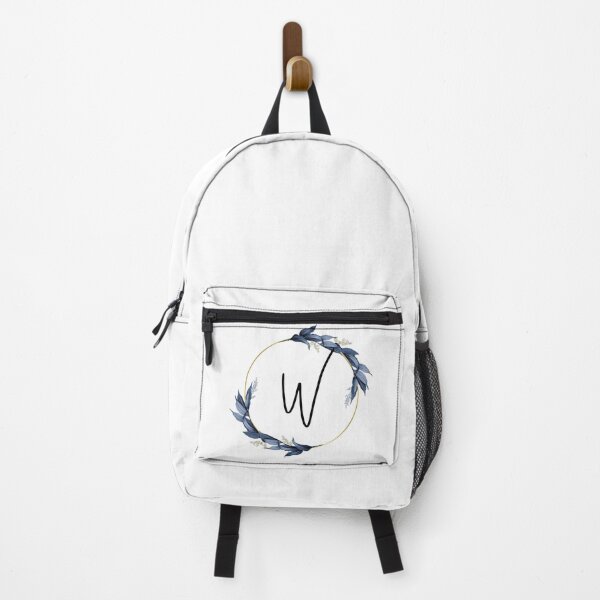 Item preview, Monogram with blue leaves letter W designed and sold by JustSeasons.