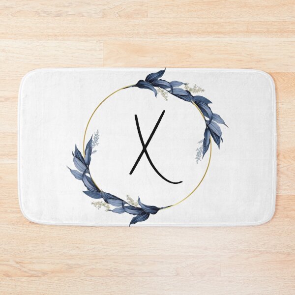 Item preview, Monogram with blue leaves letter X designed and sold by JustSeasons.