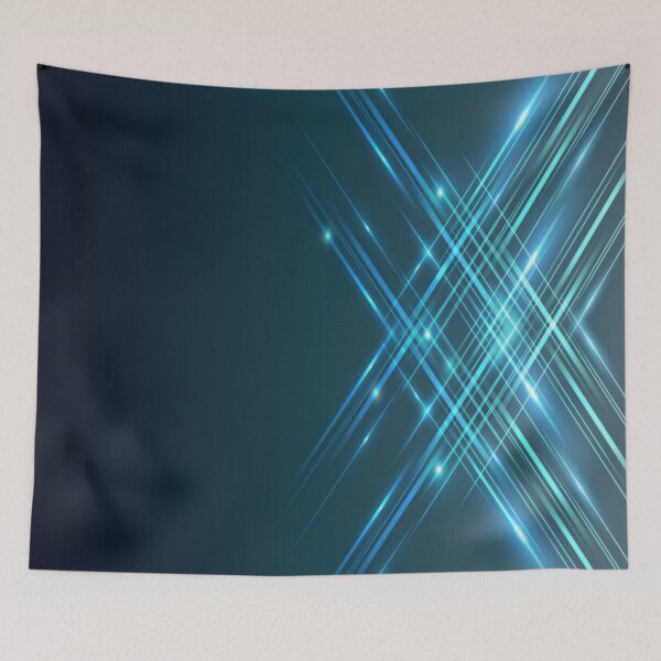 Item preview, Blue Highlighted Straight Lines Abstract Design Technology Futuristic designed and sold by WearWolfDesigns.