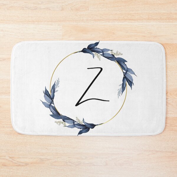 Item preview, Monogram with blue leaves letter Z designed and sold by JustSeasons.