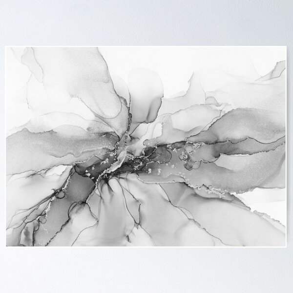 Item preview, Black and White Abstract Ink Art designed and sold by Olga Shvartsur.