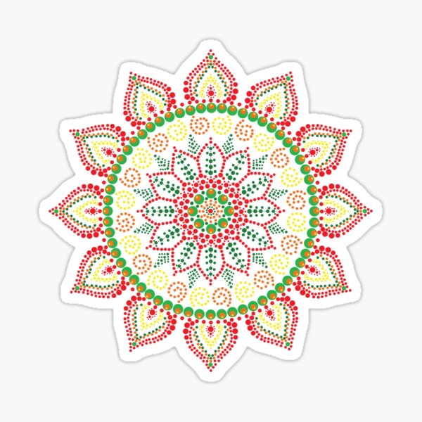Mandala (Spring Colours) Sticker