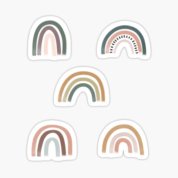 Boho rainbow Sticker pack