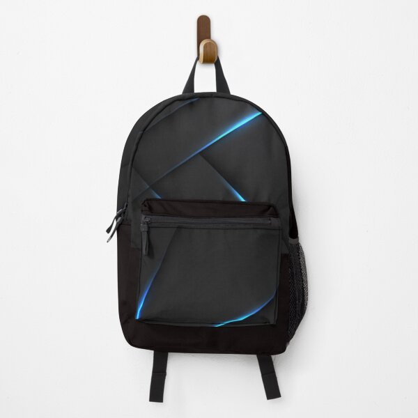 Item preview, Abstract Blue Light Lines With Dark Grey Metallic Overlap Futuristic Modern Technology Minimalist designed and sold by WearWolfDesigns.