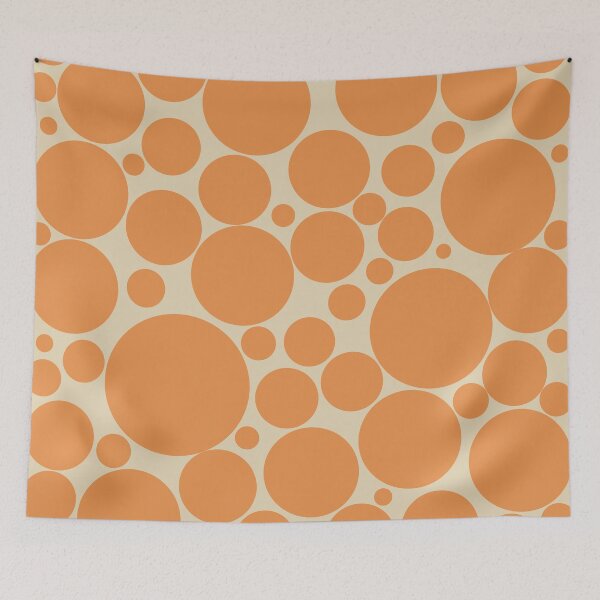 Item preview, Mod Dots Retro Pattern in Orange and Beige designed and sold by kierkegaard.