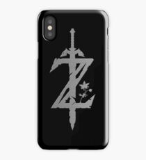Breath Of The Wild Logo - Full Silver iPhone Case