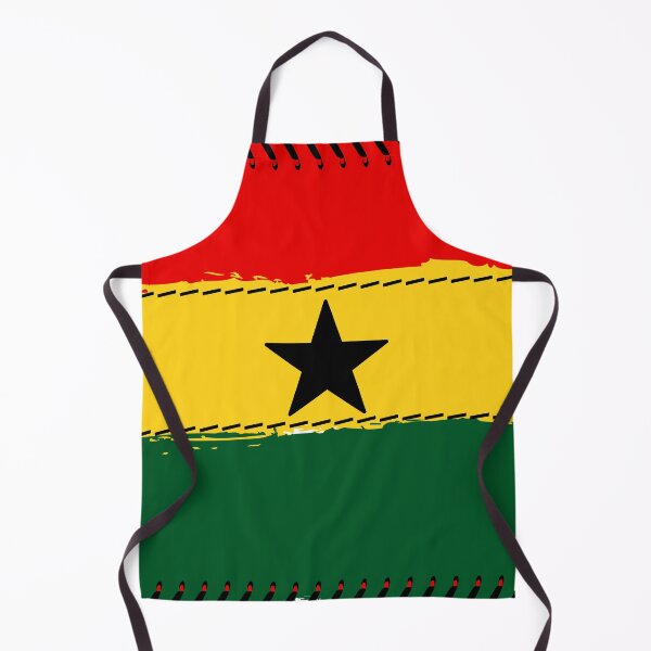 Item preview, Ghana Flag Sewn/Stitched Pieces of Fabrics Effect Design [#227] designed and sold by AfriStyleUK.