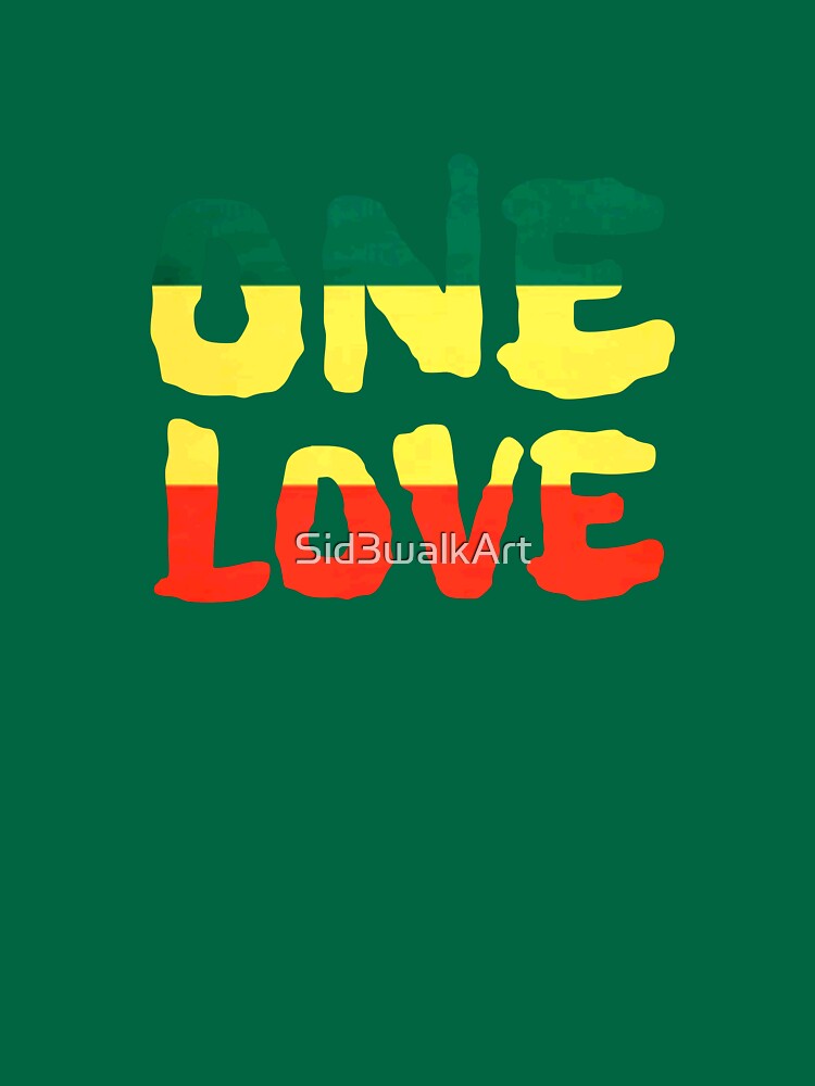 One Love Reggae Rasta Peace Weed Stoner T Shirt By Sid3walkart