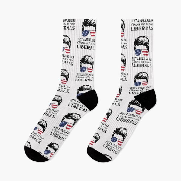 Item preview, Just a Regular Dad Trying Not to Raise Liberals American USA Flag Father's Day Republican designed and sold by clothesy7.