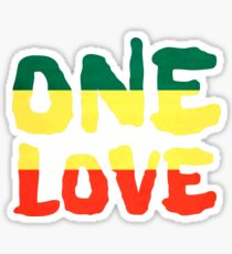 One Love Reggae Rasta Peace Weed Stoner Sticker