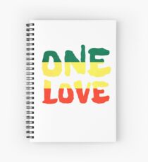 Cuaderno de espiral One Love Reggae Rasta Peace Weed Stoner