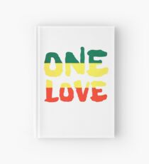 One Love Reggae Rasta Peace Weed Stoner Hardcover Journal