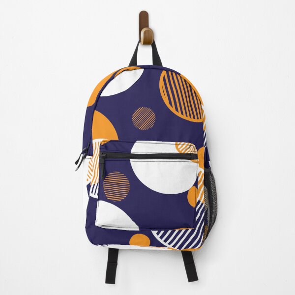 Item preview, Blue and Orange Abstract Circles designed and sold by ColorPopArtBoutique.