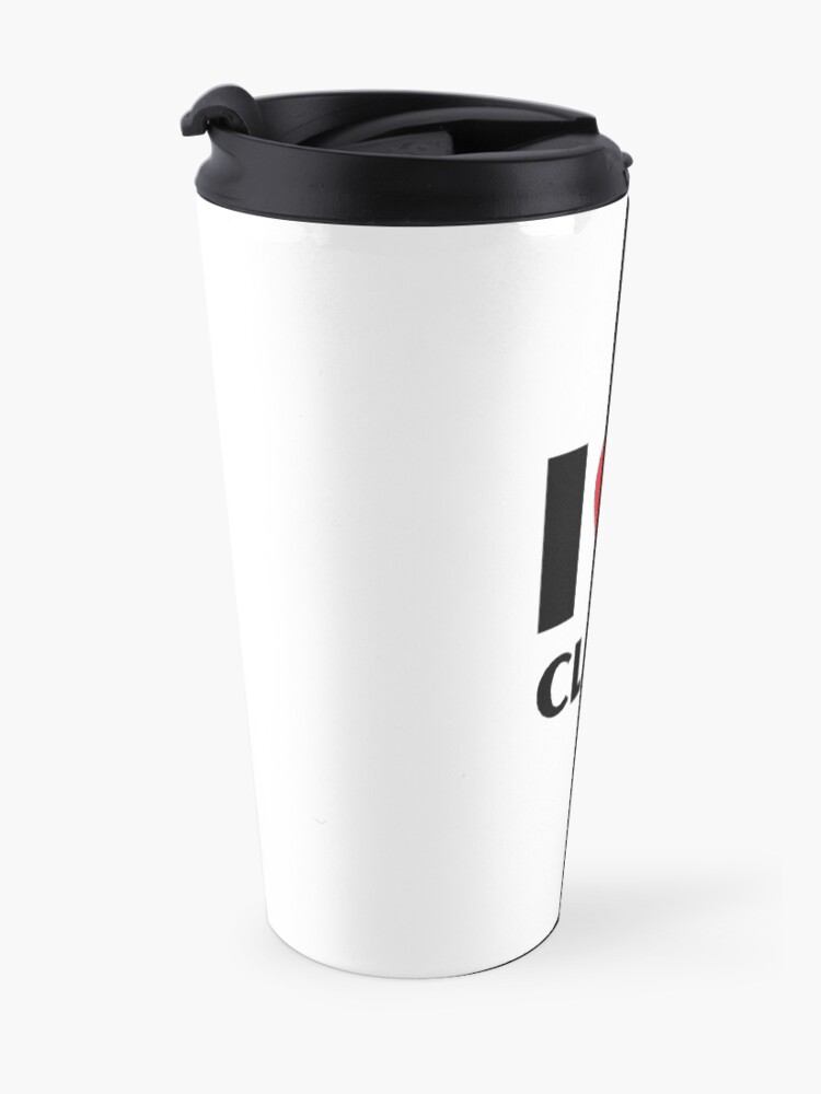 Alternate view of I Love Clean Valentine Heart Fun Cleaning Lady Gifts Travel Mug