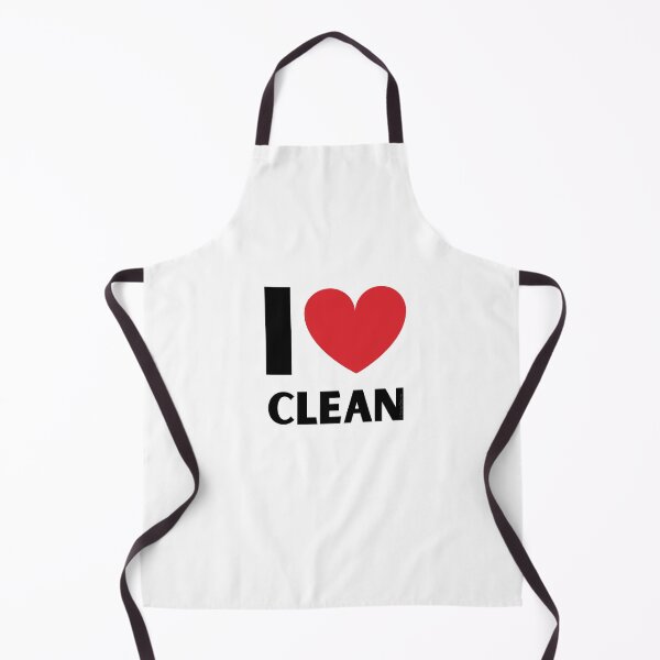 Item preview, I Love Clean Valentine Heart Fun Cleaning Lady Gifts designed and sold by SavvyCleaner.