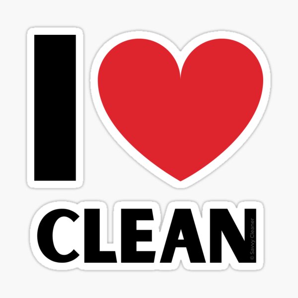 Item preview, I Love Clean Valentine Heart Fun Cleaning Lady Gifts designed and sold by SavvyCleaner.
