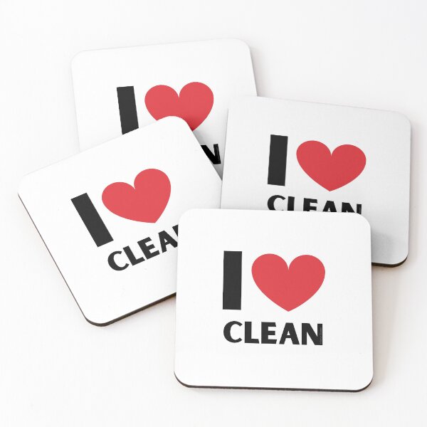 Item preview, I Love Clean Valentine Heart Fun Cleaning Lady Gifts designed and sold by SavvyCleaner.