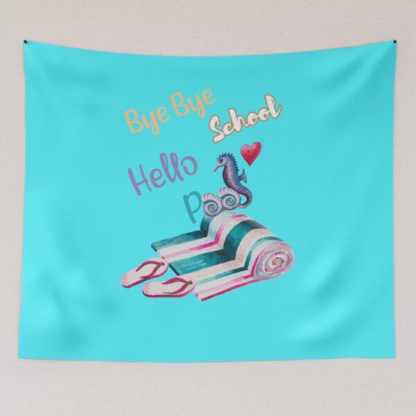 Item preview, Bye Bye School Hello Pool,Water Color Design  designed and sold by Amirebdesign.