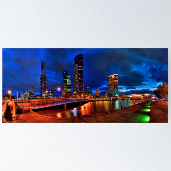 Melbourne's South Bank Panorama Poster