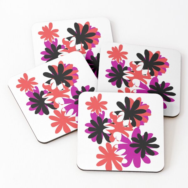 Item preview, Abstract flowers, pink, red, black designed and sold by Nadezda Kravcenko.